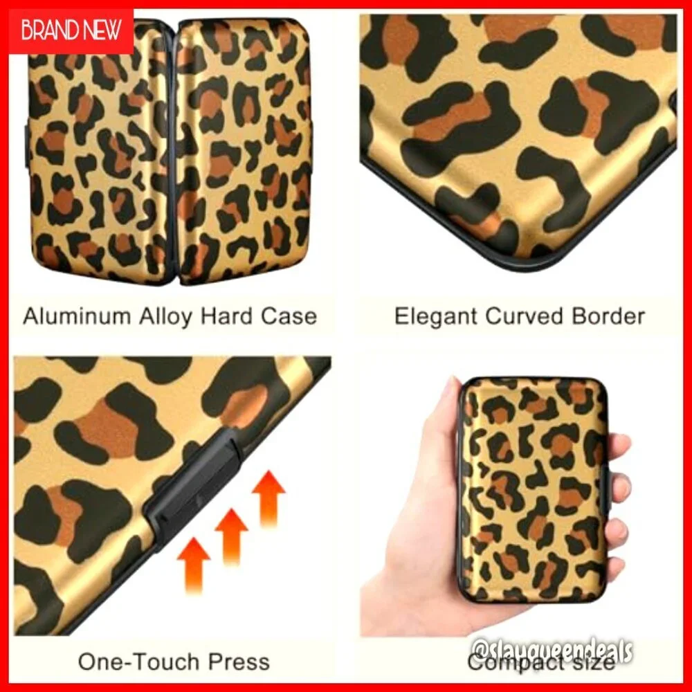 Slim RFID Aluminum Card Holder Case with 7 Slots for Travel Business